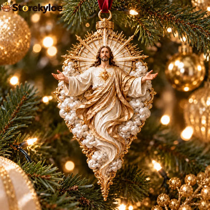 🎄✝️ Jesus Christmas Ornament Collection – 9 Sacred Faith Keepsakes - 🔥Open Arms