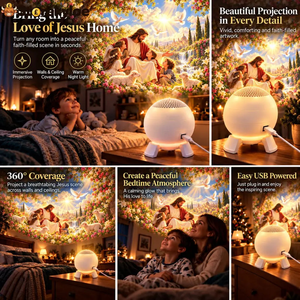 ✝️ Jesus Loves the Little Children 5D Projection Light – Fill Your Home With Christ’s Love & Heavenly Peace