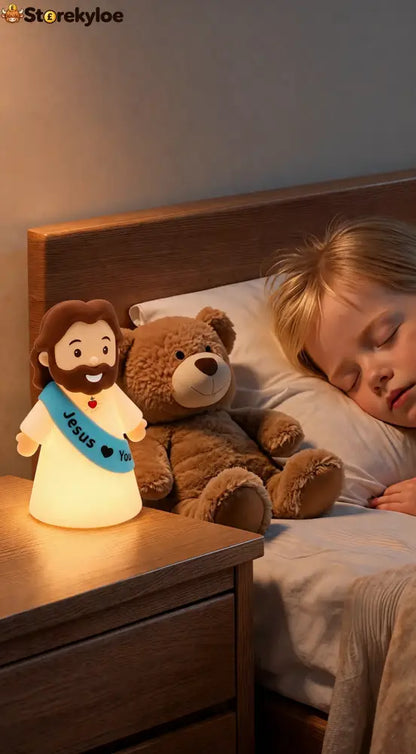❤️ Jesus Loves You™ Night Light – Cute Glowing Jesus Lamp | Christian Bedside Decor & Meaningful Faith Gift ✝️