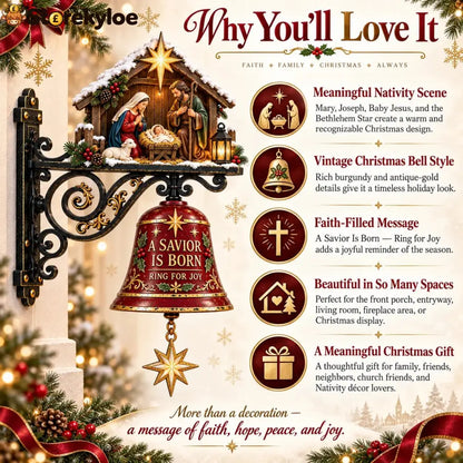 ✨ Jesus Nativity Christmas Door Bell - Welcome Christmas With The Story Of Jesus