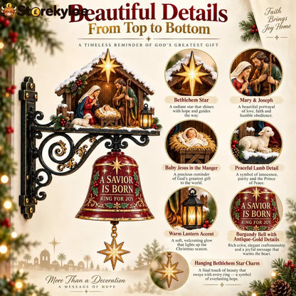 ✨ Jesus Nativity Christmas Door Bell - Welcome Christmas With The Story Of Jesus
