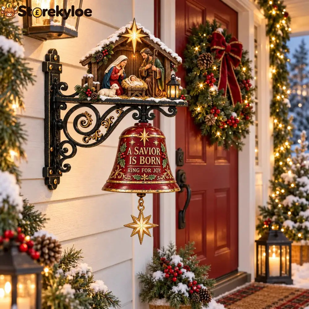 ✨ Jesus Nativity Christmas Door Bell - Welcome Christmas With The Story Of Jesus