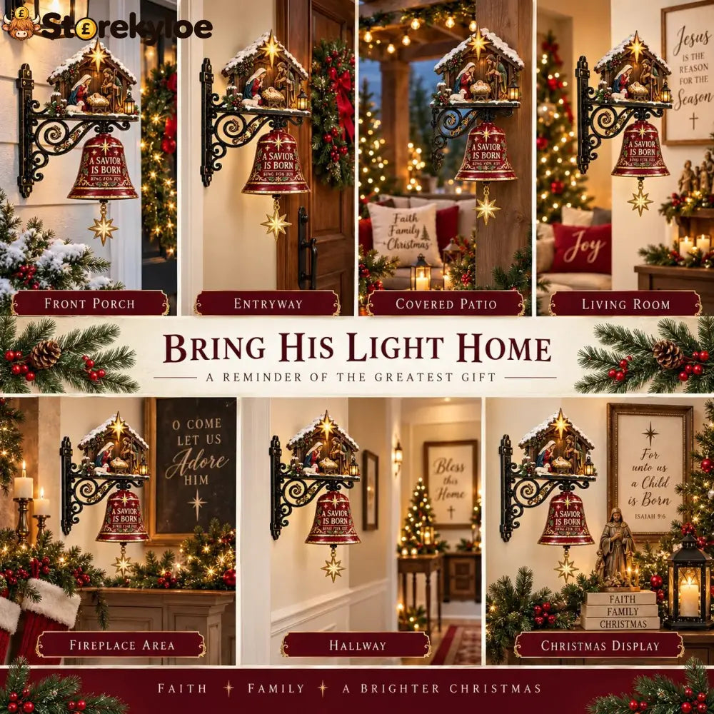 ✨ Jesus Nativity Christmas Door Bell - Welcome Christmas With The Story Of Jesus
