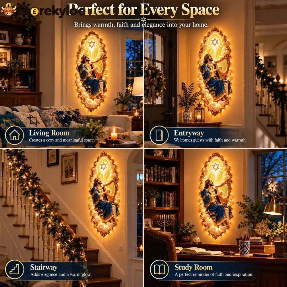 Jewish Heritage Illuminated Wall Art – High Priest Inspired Design