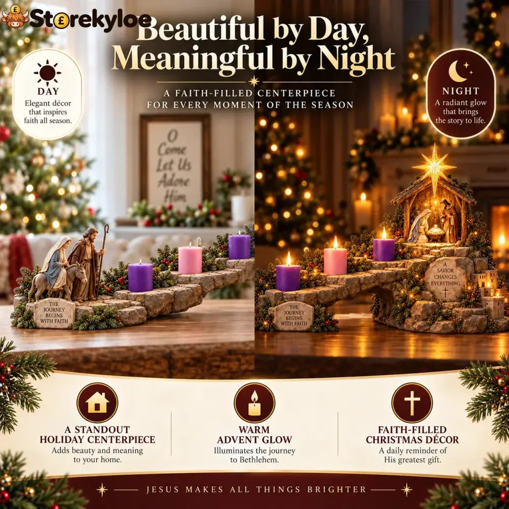 ✨✝️ Journey to Bethlehem – 4-Week Lighted Advent Nativity Path