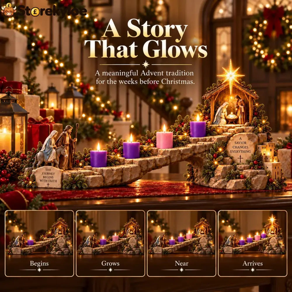 ✨✝️ Journey to Bethlehem – 4-Week Lighted Advent Nativity Path