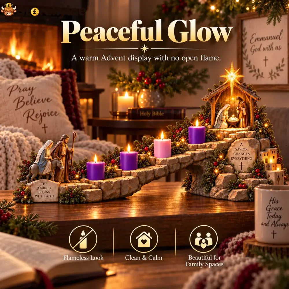 ✨✝️ Journey to Bethlehem – 4-Week Lighted Advent Nativity Path