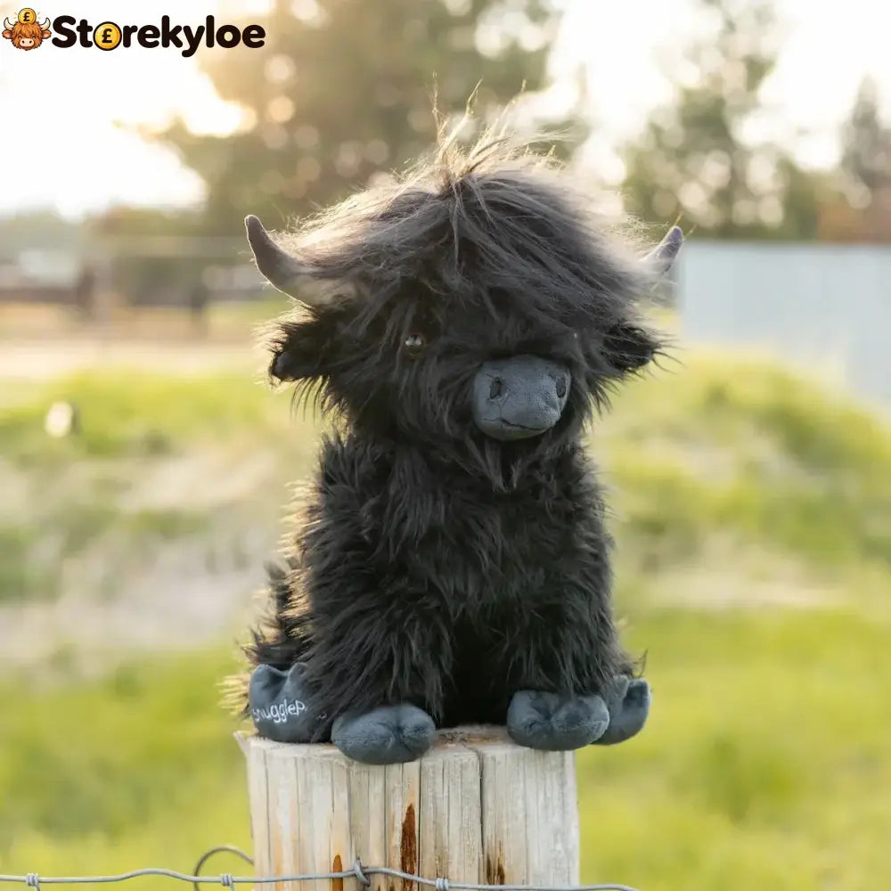 Jumbo Black Highland Cow SnugglePal - Stuffed Animals