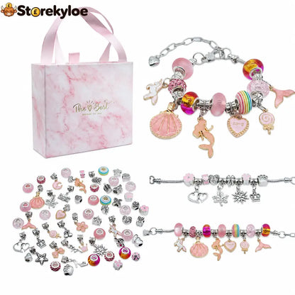 🎁LAST DAY SALE ONLY￡9.99!!💞50K+ SOLD! 📿Kids DIY Charm Bracelet Making Kit💎 - #1 - Hot products