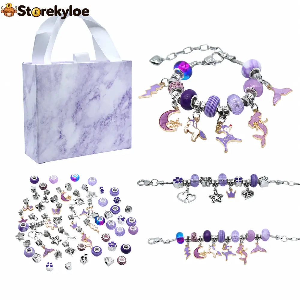 🎁LAST DAY SALE ONLY￡9.99!!💞50K+ SOLD! 📿Kids DIY Charm Bracelet Making Kit💎 - #3 - Hot products