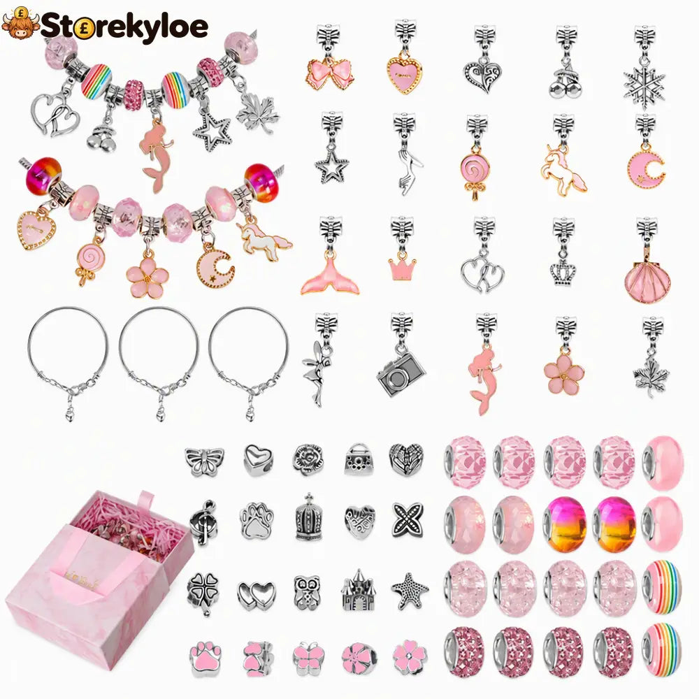 🎁LAST DAY SALE ONLY￡9.99!!💞50K+ SOLD! 📿Kids DIY Charm Bracelet Making Kit💎 - #9 - Hot products