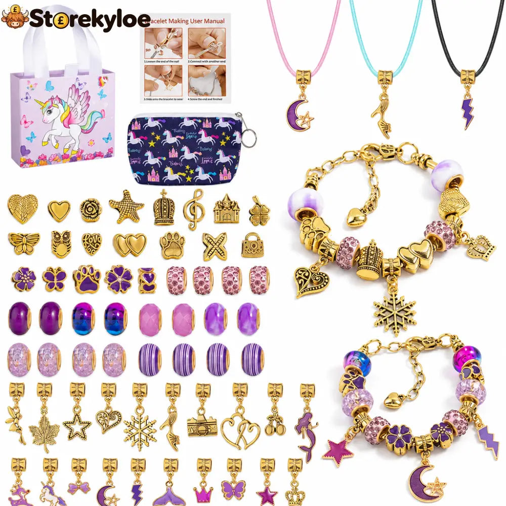 🎁LAST DAY SALE ONLY￡9.99!!💞50K+ SOLD! 📿Kids DIY Charm Bracelet Making Kit💎 - #14 - Hot products