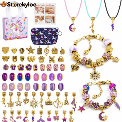 🎁LAST DAY SALE ONLY￡9.99!!💞50K+ SOLD! 📿Kids DIY Charm Bracelet Making Kit💎 - #14 - Hot products