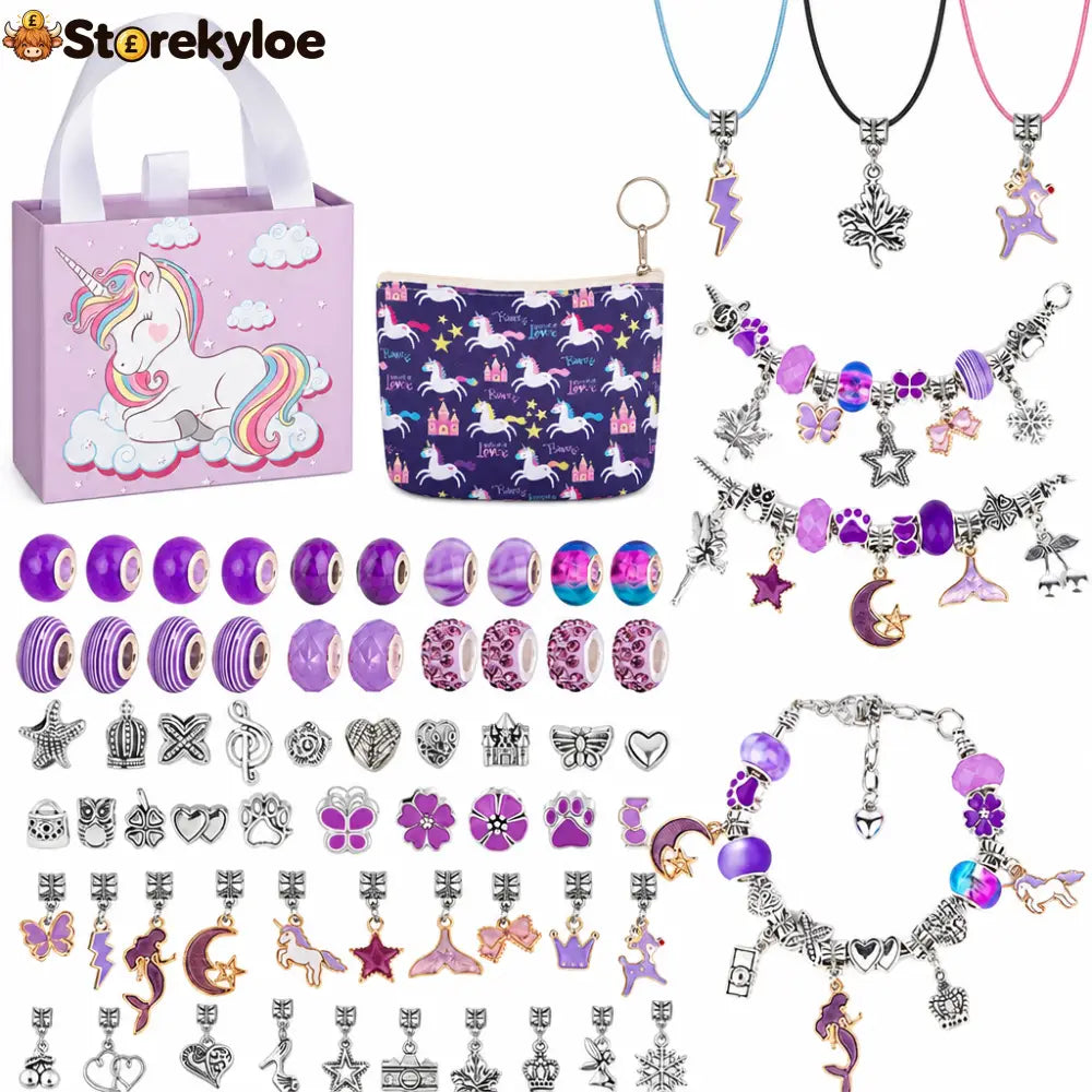 🎁LAST DAY SALE ONLY￡9.99!!💞50K+ SOLD! 📿Kids DIY Charm Bracelet Making Kit💎 - #13 - Hot products