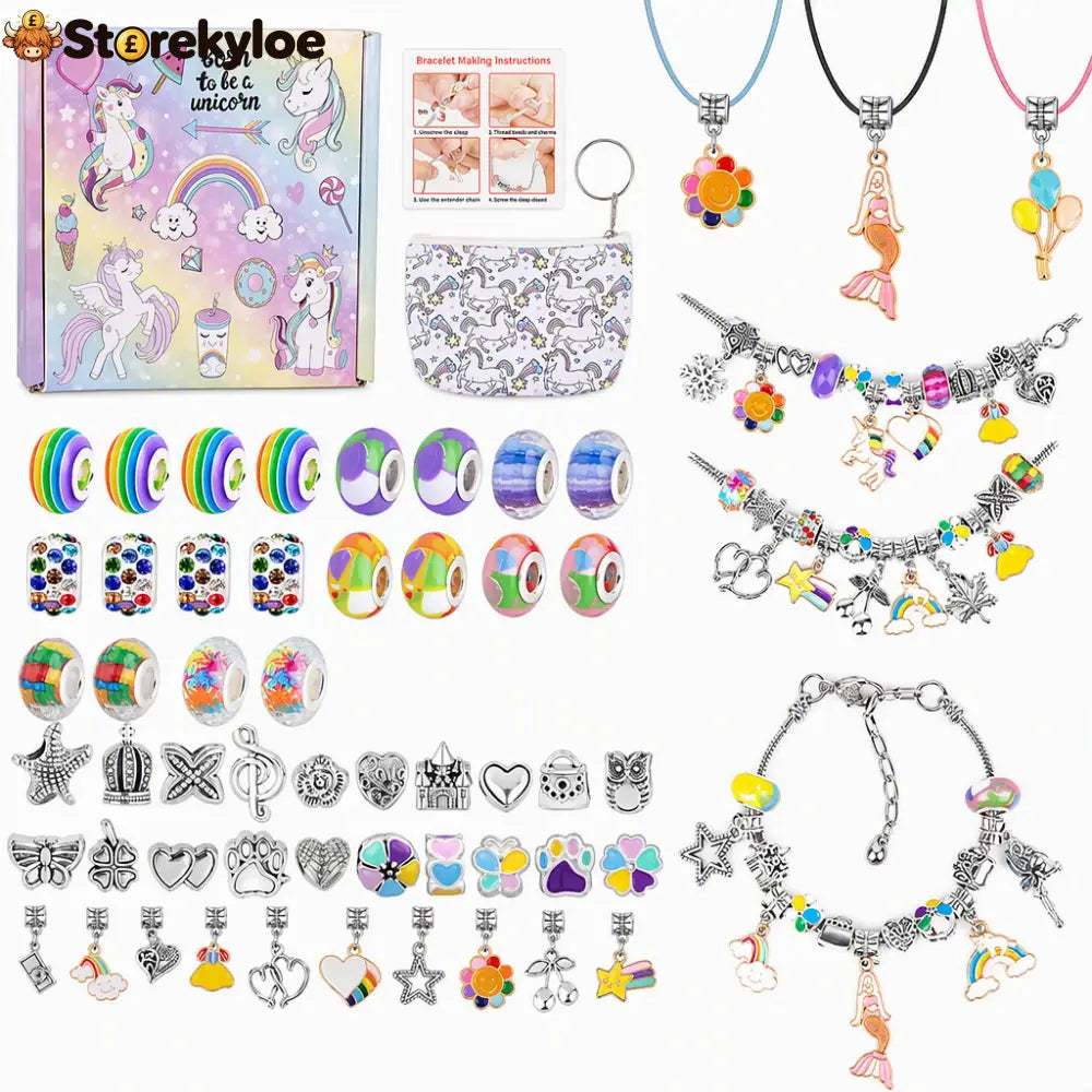 🎁LAST DAY SALE ONLY￡9.99!!💞50K+ SOLD! 📿Kids DIY Charm Bracelet Making Kit💎 - Hot products