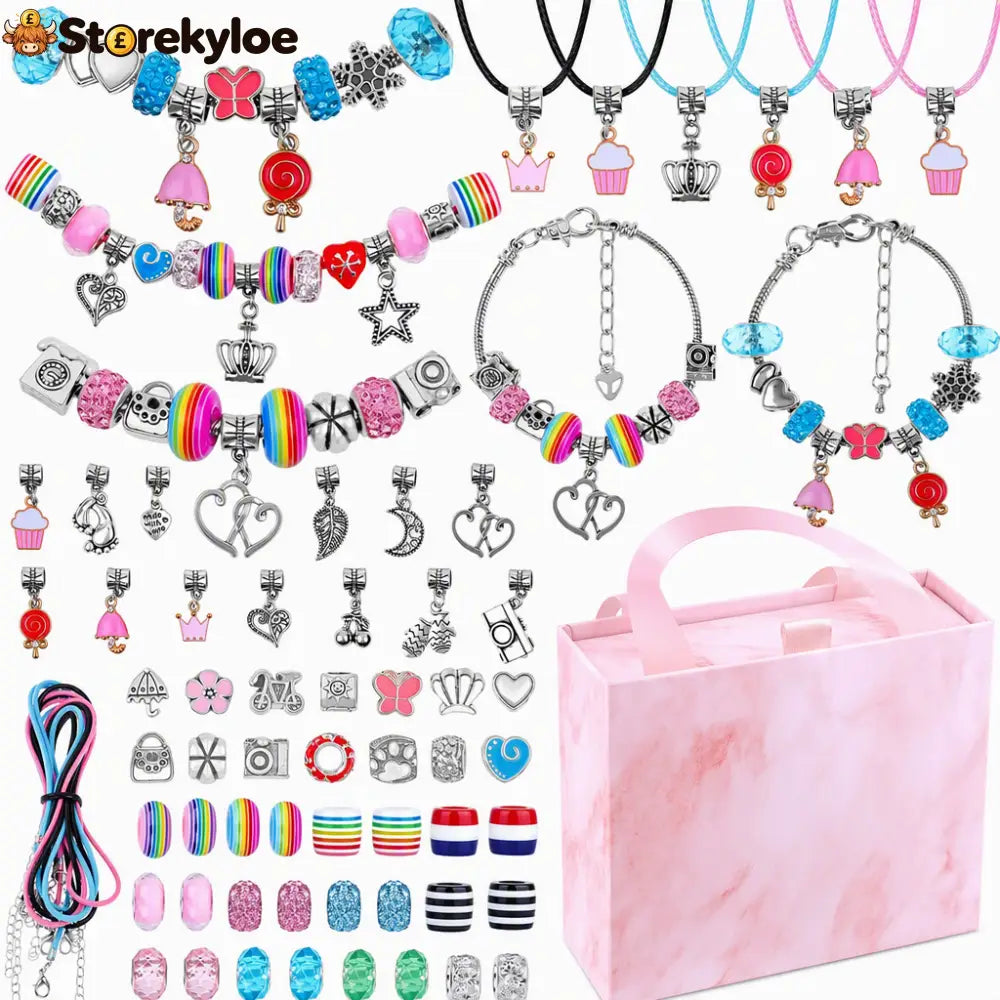 🎁LAST DAY SALE ONLY￡9.99!!💞50K+ SOLD! 📿Kids DIY Charm Bracelet Making Kit💎 - #8 - Hot products