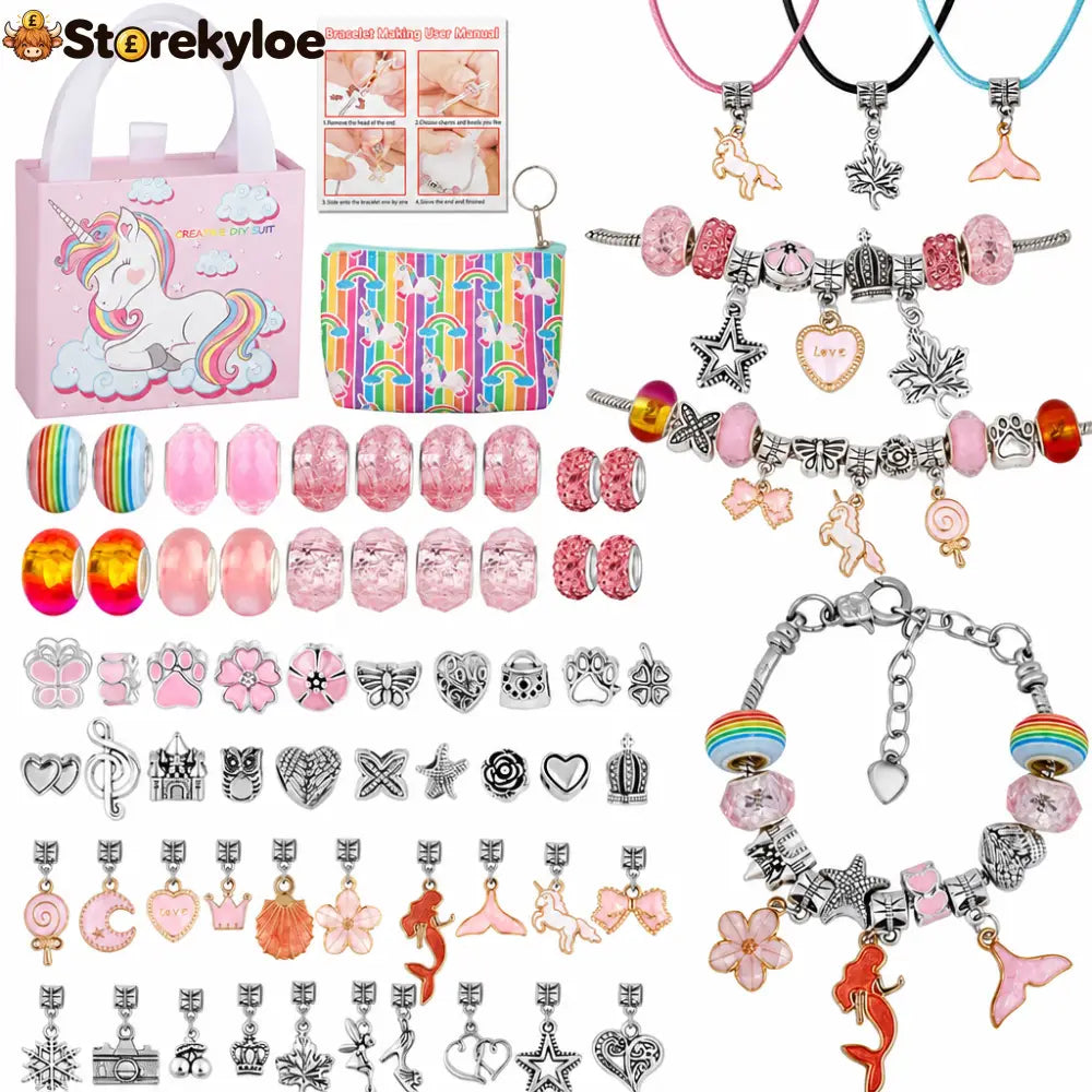 🎁LAST DAY SALE ONLY￡9.99!!💞50K+ SOLD! 📿Kids DIY Charm Bracelet Making Kit💎 - #11 - Hot products