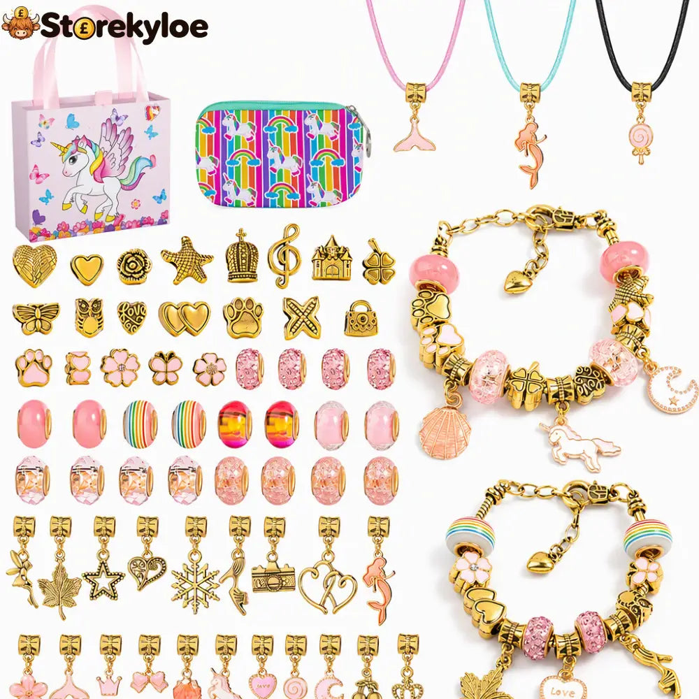 🎁LAST DAY SALE ONLY￡9.99!!💞50K+ SOLD! 📿Kids DIY Charm Bracelet Making Kit💎 - #12 - Hot products