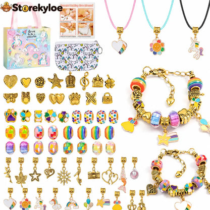 🎁LAST DAY SALE ONLY￡9.99!!💞50K+ SOLD! 📿Kids DIY Charm Bracelet Making Kit💎 - #18 - Hot products