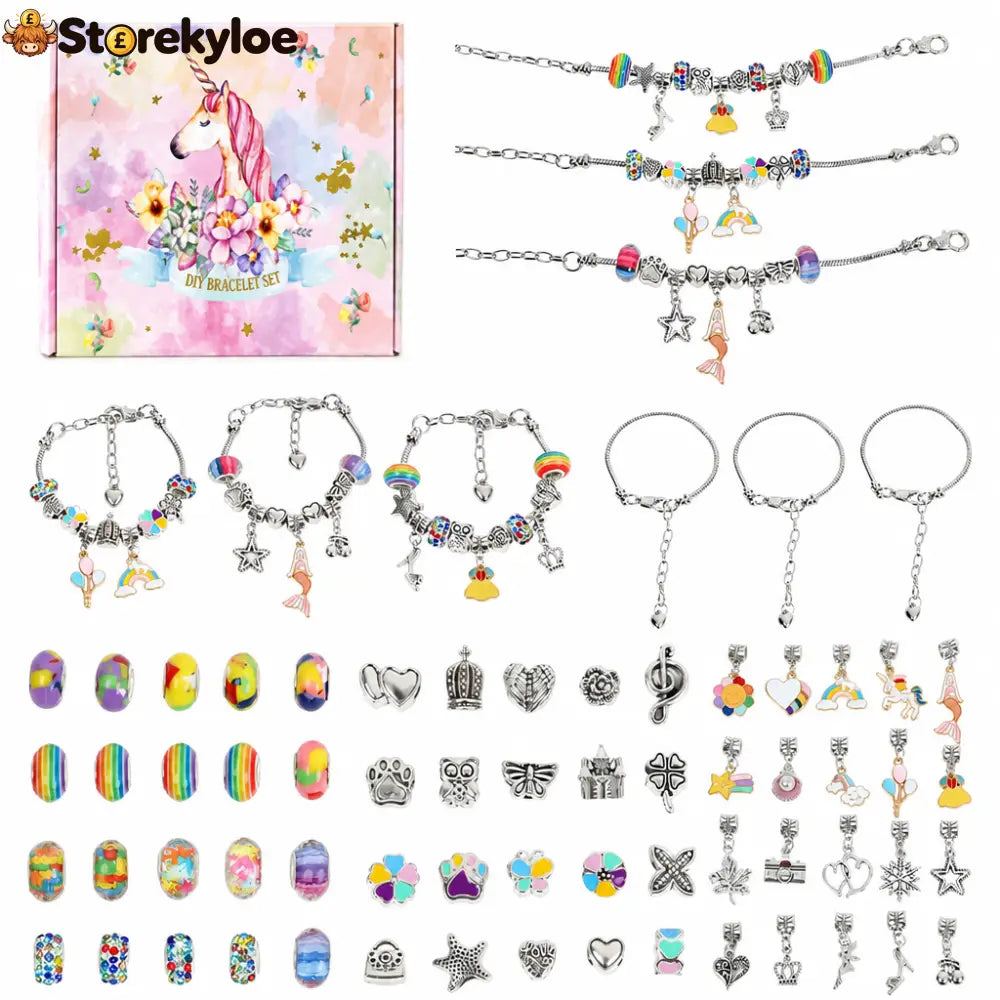 🎁LAST DAY SALE ONLY￡9.99!!💞50K+ SOLD! 📿Kids DIY Charm Bracelet Making Kit💎 - #6 - Hot products
