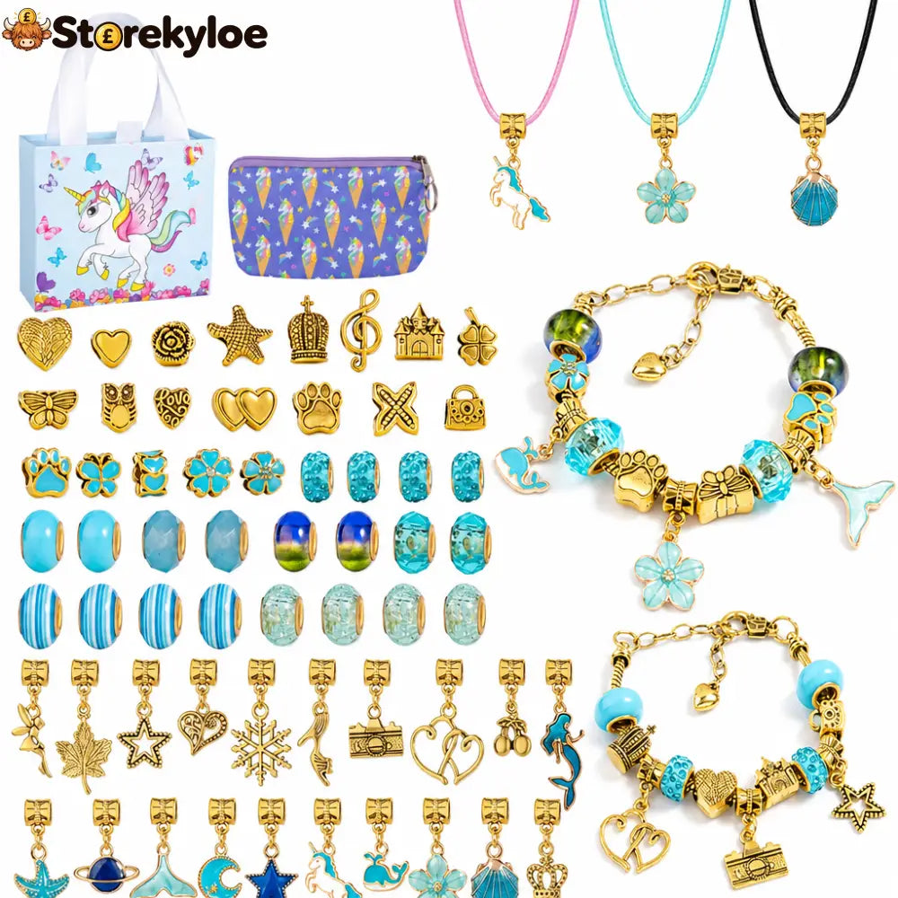 🎁LAST DAY SALE ONLY￡9.99!!💞50K+ SOLD! 📿Kids DIY Charm Bracelet Making Kit💎 - #16 - Hot products