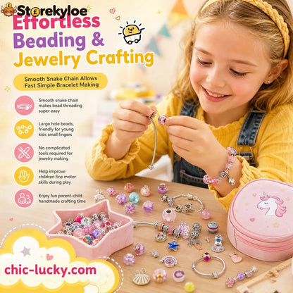 🎁LAST DAY SALE ONLY￡9.99!!💞50K+ SOLD! 📿Kids DIY Charm Bracelet Making Kit💎 - Hot products