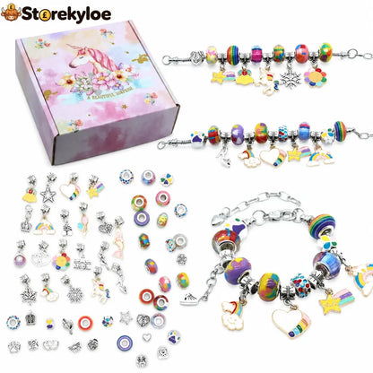 🎁LAST DAY SALE ONLY￡9.99!!💞50K+ SOLD! 📿Kids DIY Charm Bracelet Making Kit💎 - Hot products