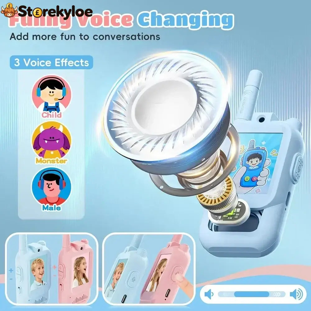 Kids’ Video Walkie-Talkie (02 Sets) – Radios with Camera & Screen 📱