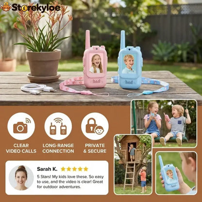 Kids’ Video Walkie-Talkie (02 Sets) – Radios with Camera & Screen 📱