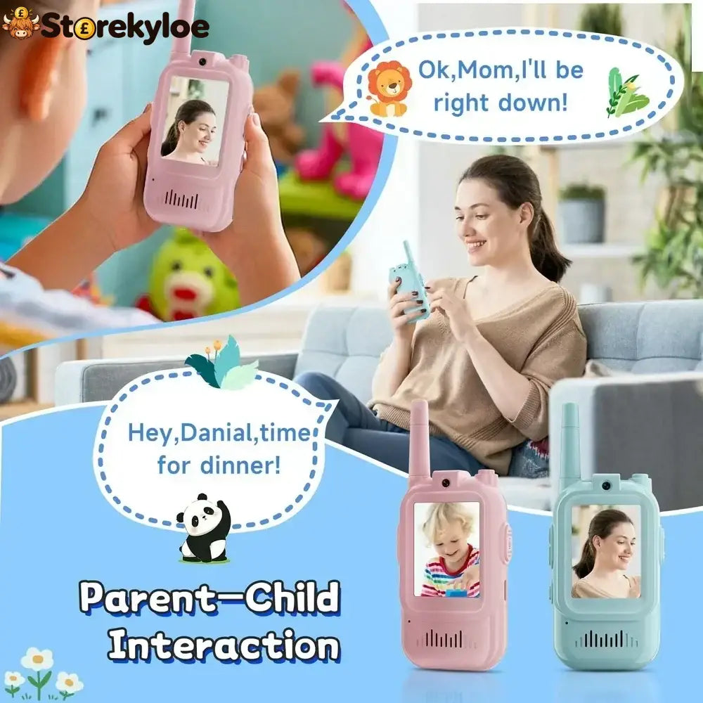Kids’ Video Walkie-Talkie (02 Sets) – Radios with Camera & Screen 📱