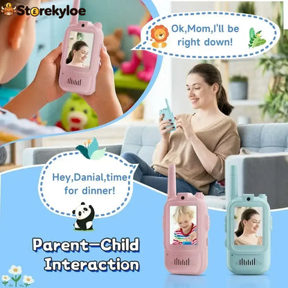 Kids’ Video Walkie-Talkie (02 Sets) – Radios with Camera & Screen 📱