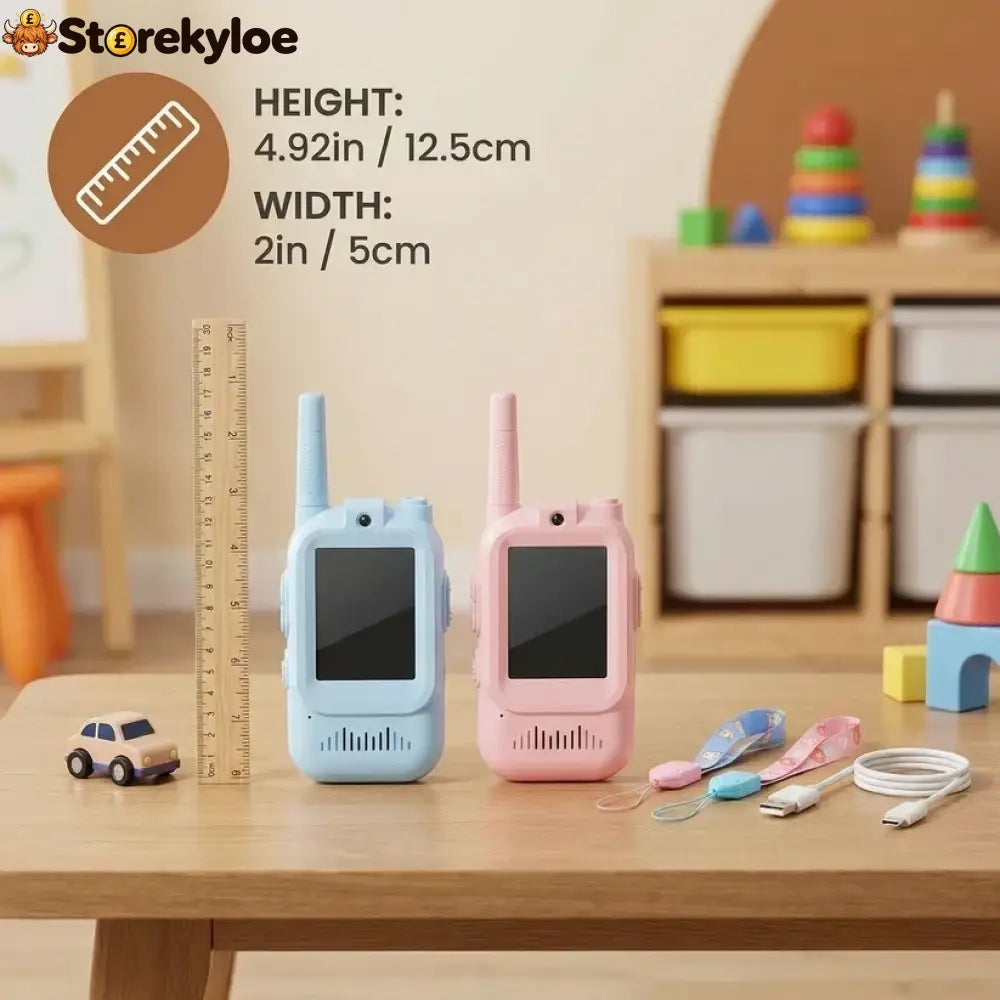 Kids’ Video Walkie-Talkie (02 Sets) – Radios with Camera & Screen 📱