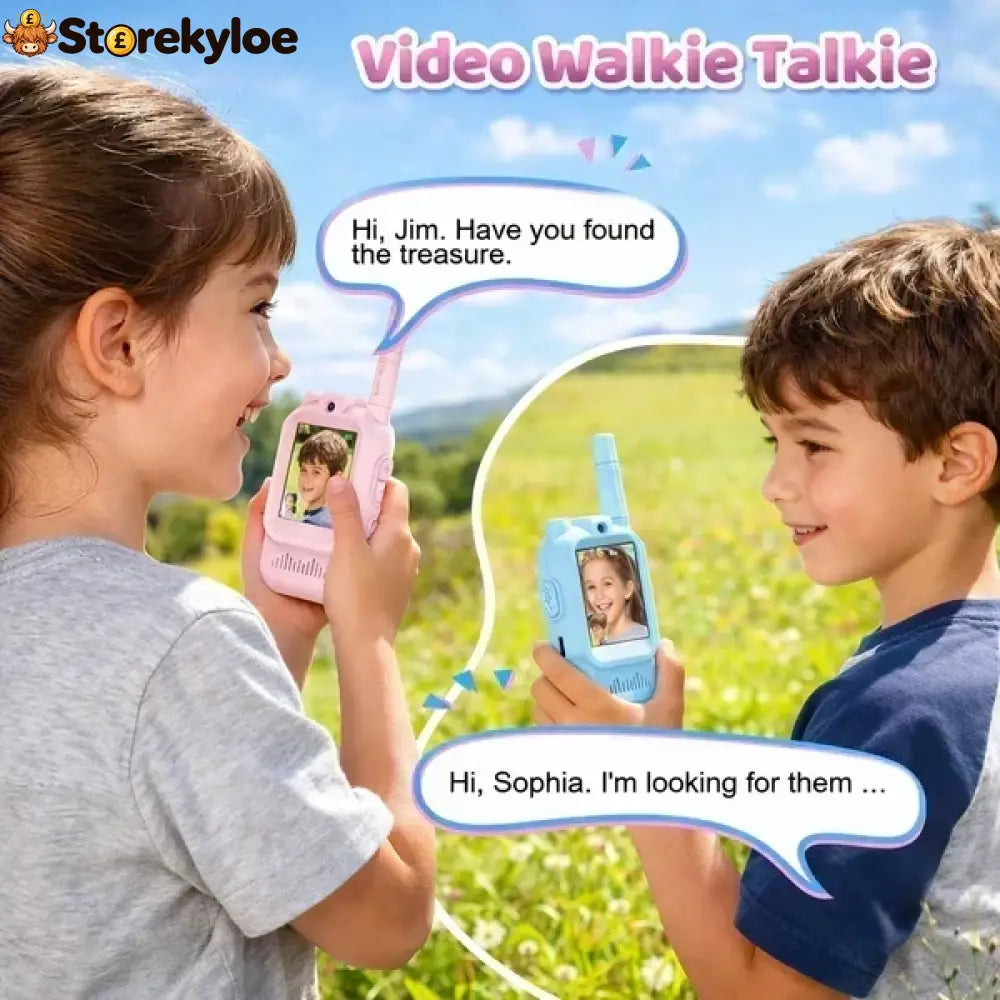 Kids’ Video Walkie-Talkie (02 Sets) – Radios with Camera & Screen 📱