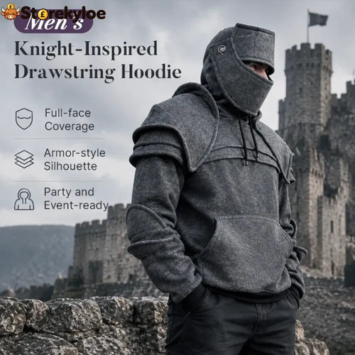 🛡️ Knight Cosplay Hoodie – Medieval Fantasy Streetwear Pullover!