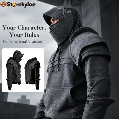 🛡️ Knight Cosplay Hoodie – Medieval Fantasy Streetwear Pullover!