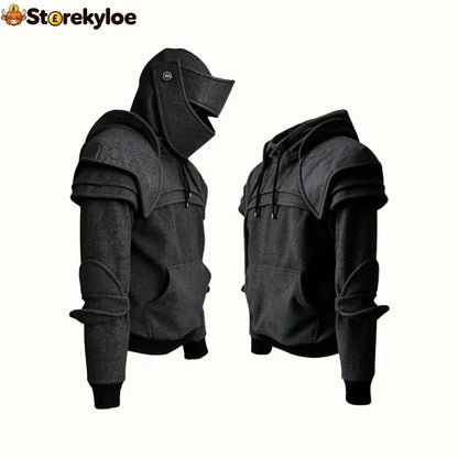 🛡️ Knight Cosplay Hoodie – Medieval Fantasy Streetwear Pullover! - Black / S