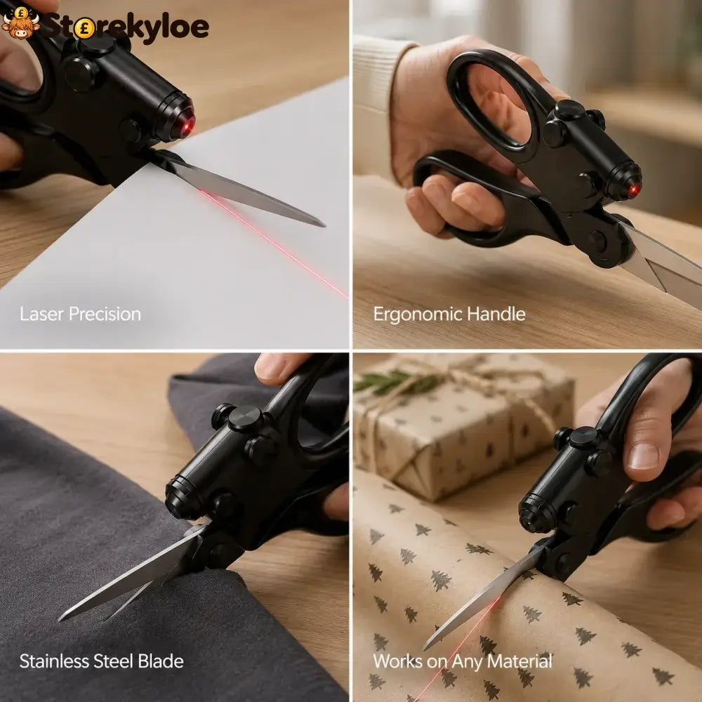 Laser-Guided Precision Scissors ✂️ See Your Cutting Line Before You Cut