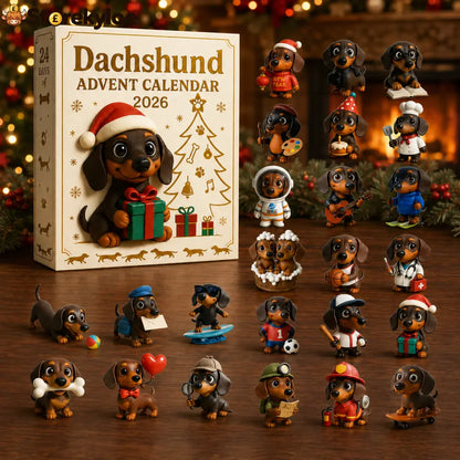🔥LAST DAY 45% OFF-🐾Christmas Dachshund Advent Calendar