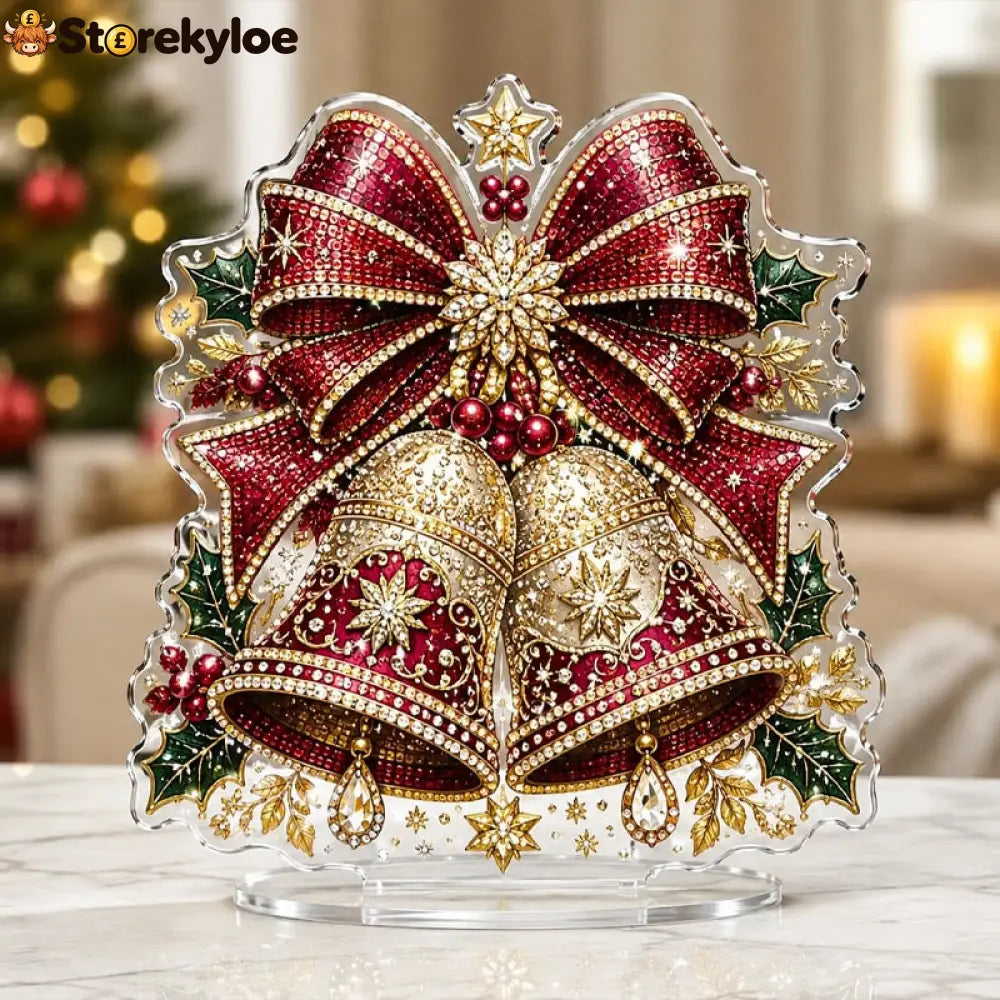 🔥Last Day 48% OFF - 🎄✝️Christmas Bow Crystal Diamond Painting DIY Table Decor Kit - 🔔 Christmas Bells