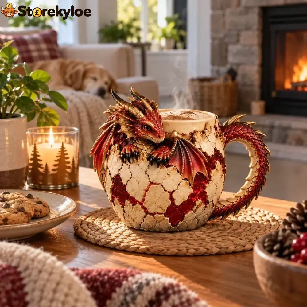 ⏳ Last Day 48% OFF – 🐉 Dragonbound Realms™ Sculpted Dragon Mug Collection | 6 Fantasy Realm Designs with Raised 3D