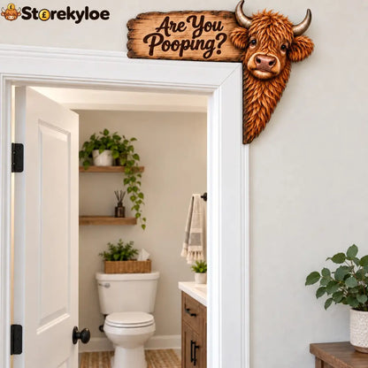 🐮Last Day 48% OFF - Funny Highland Cow Door Topper