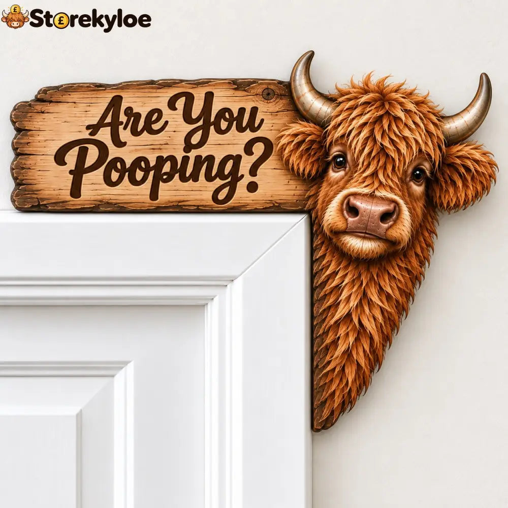 🐮Last Day 48% OFF - Funny Highland Cow Door Topper - Buy 1