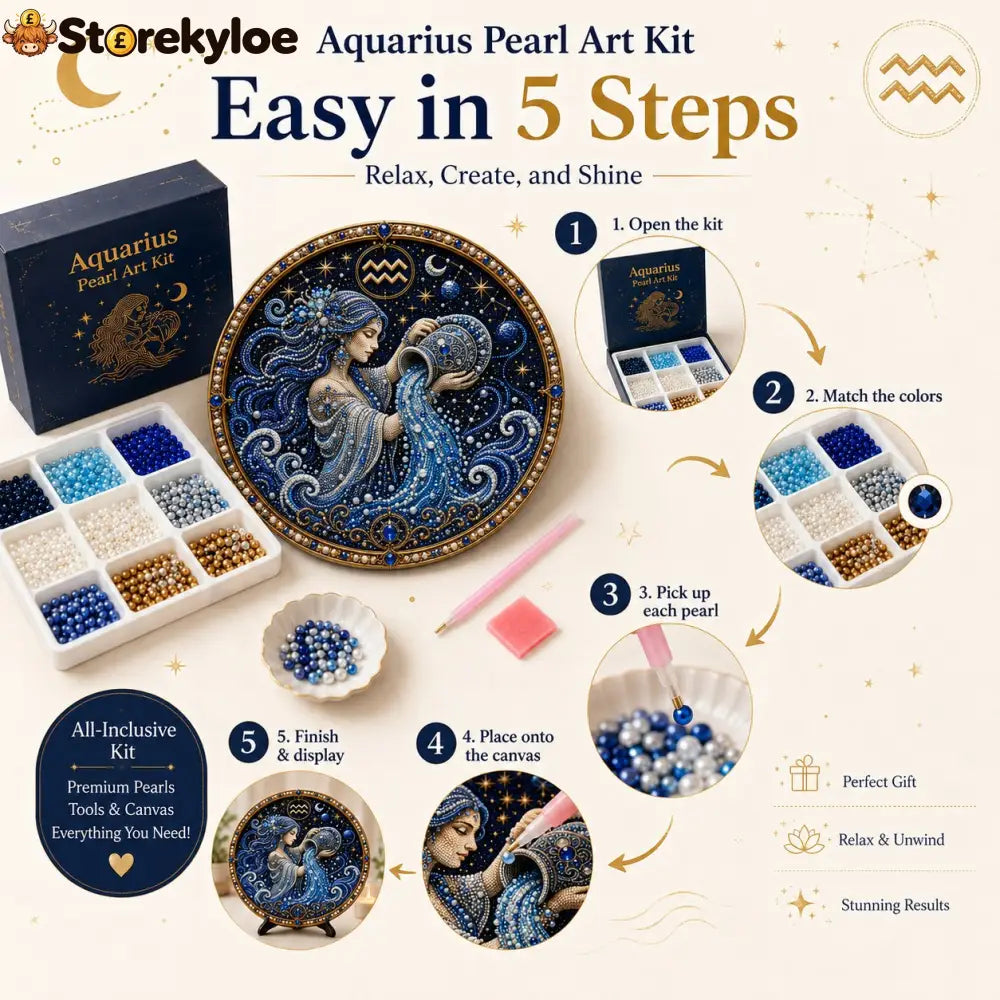 🔥Last Day 49% OFF - 12 Zodiac Signs Pearl Art Kit ♈🌙