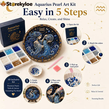 🔥Last Day 49% OFF - 12 Zodiac Signs Pearl Art Kit ♈🌙