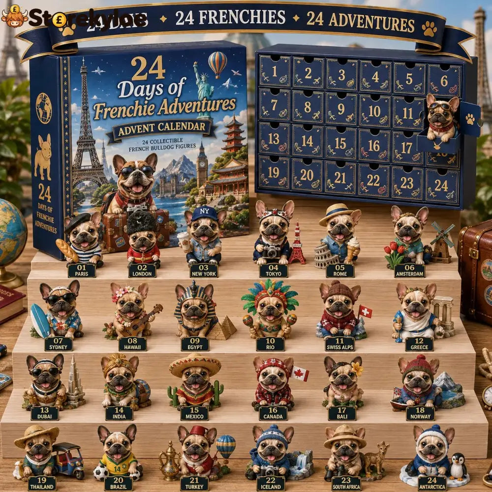 ⏳ Last Day 49% OFF – 🐶 24-Day French Bulldog Christmas Advent Calendar | 24 Unique Collectible Frenchie Characters with Different Outfits, Personalities & Daily Holiday Surprises 🎄✨