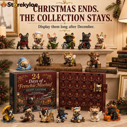 ⏳ Last Day 49% OFF – 🐶 24-Day French Bulldog Christmas Advent Calendar | 24 Unique Collectible Frenchie Characters with Different Outfits, Personalities & Daily Holiday Surprises 🎄✨