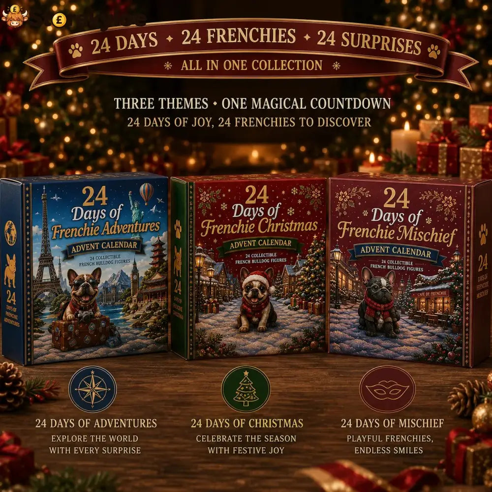 ⏳ Last Day 49% OFF – 🐶 24-Day French Bulldog Christmas Advent Calendar | 24 Unique Collectible Frenchie Characters with Different Outfits, Personalities & Daily Holiday Surprises 🎄✨