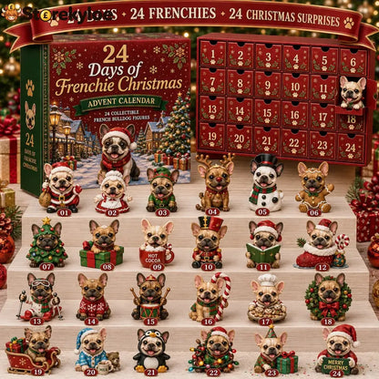 ⏳ Last Day 49% OFF – 🐶 24-Day French Bulldog Christmas Advent Calendar | 24 Unique Collectible Frenchie Characters with Different Outfits, Personalities & Daily Holiday Surprises 🎄✨