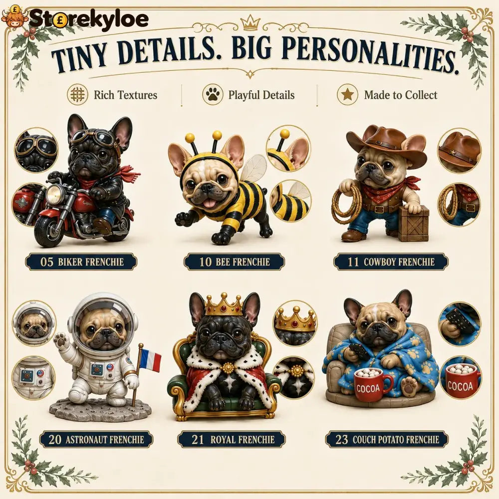 ⏳ Last Day 49% OFF – 🐶 24-Day French Bulldog Christmas Advent Calendar | 24 Unique Collectible Frenchie Characters with Different Outfits, Personalities & Daily Holiday Surprises 🎄✨
