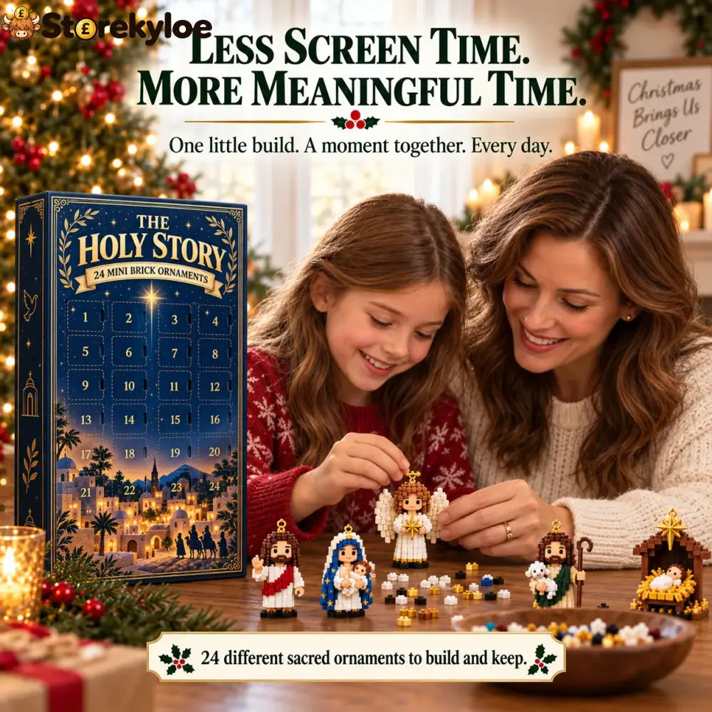 ⏳ Last Day 49% OFF – ✝️ 24-Day Holy Story Mini Brick Advent Calendar | 24 Faith-Inspired Christmas Ornament Builds 🎄